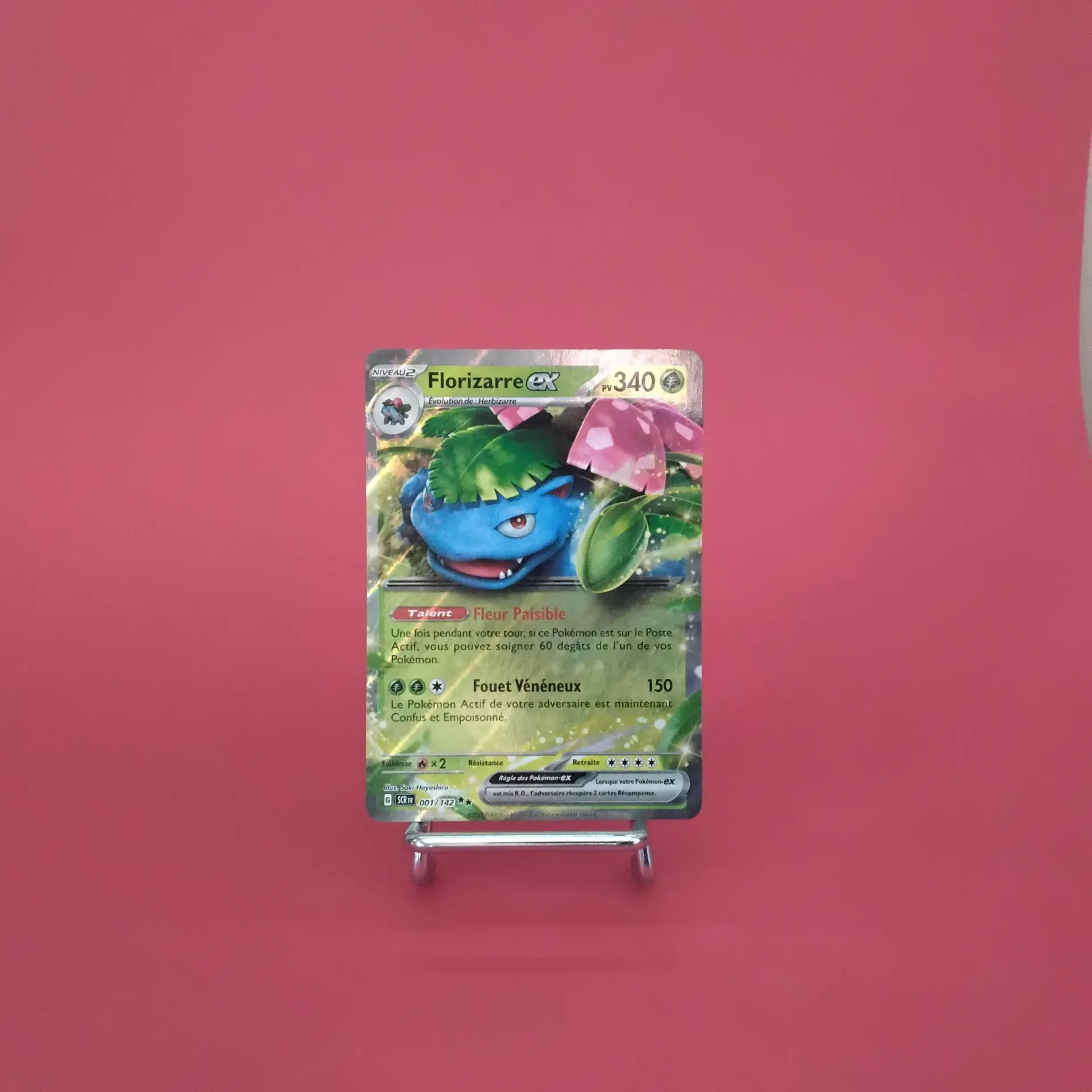 Carte Pokemon Florizarre EX 001/142 - EV07 - Couronne Stellaire - État Near Mint (FR)
