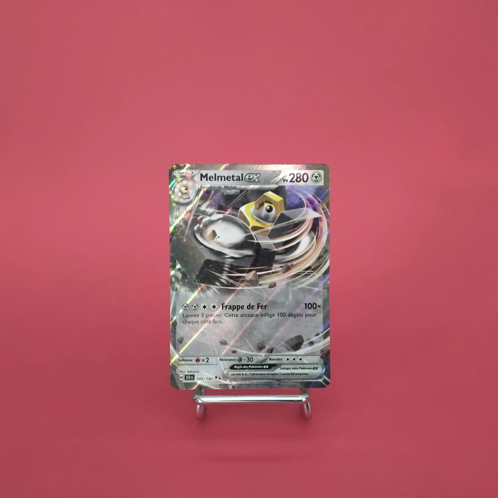 Carte Pokemon Melmetal EX 105/142 - EV07 - Couronne Stellaire - État Near Mint (FR)