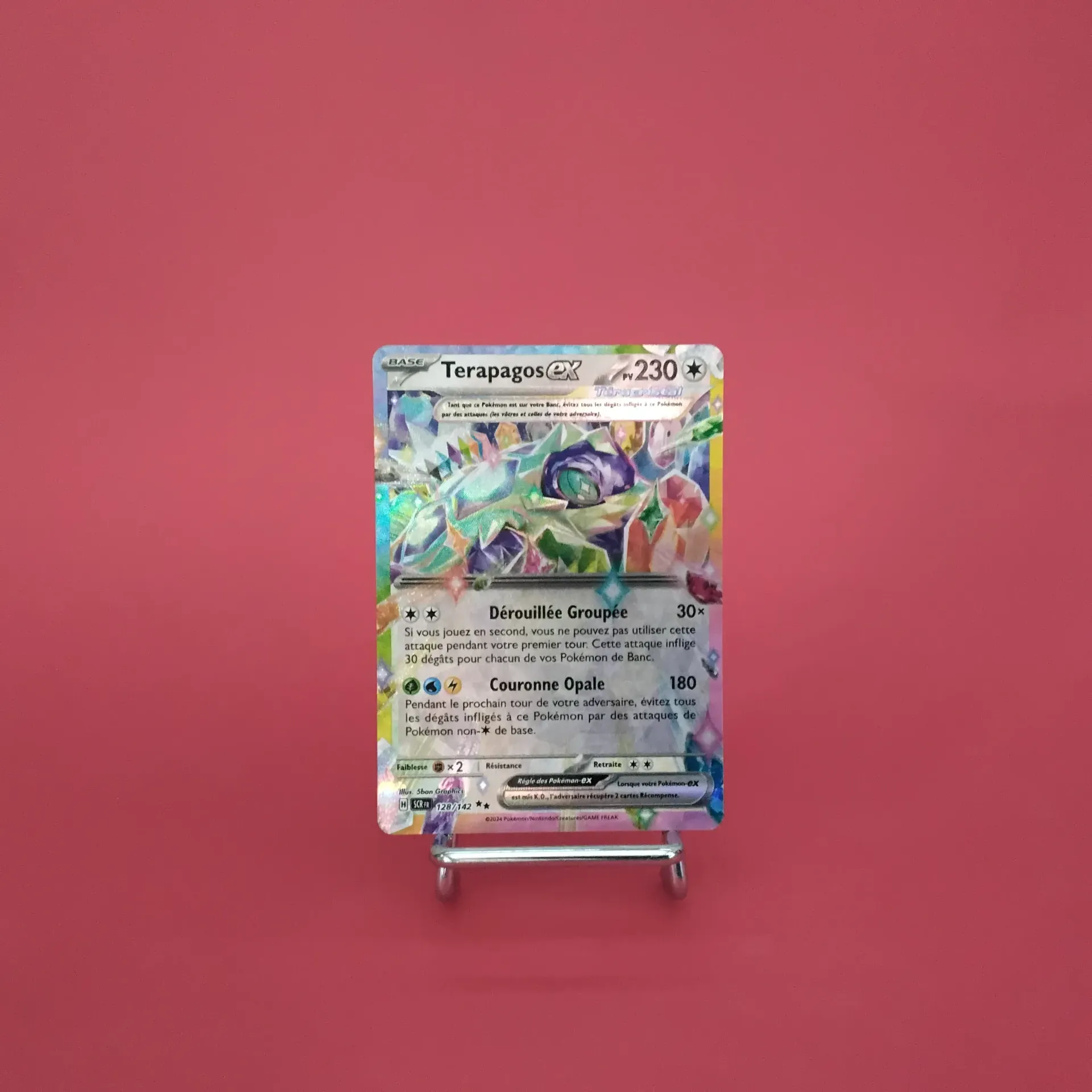 Carte Pokemon Terapagos EX 128/142 - EV07 - Couronne Stellaire - État Near Mint (FR)