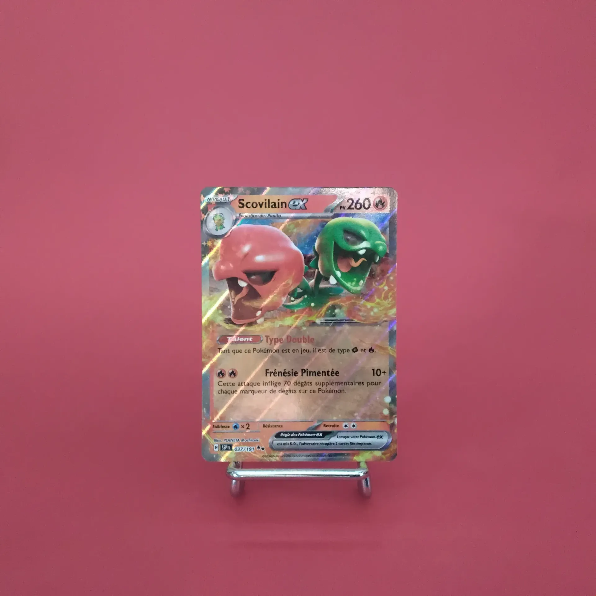 Carte Pokemon Scovilain EX 037/191 - EV08 - Etincelles Déferlantes - État Near Mint (FR)