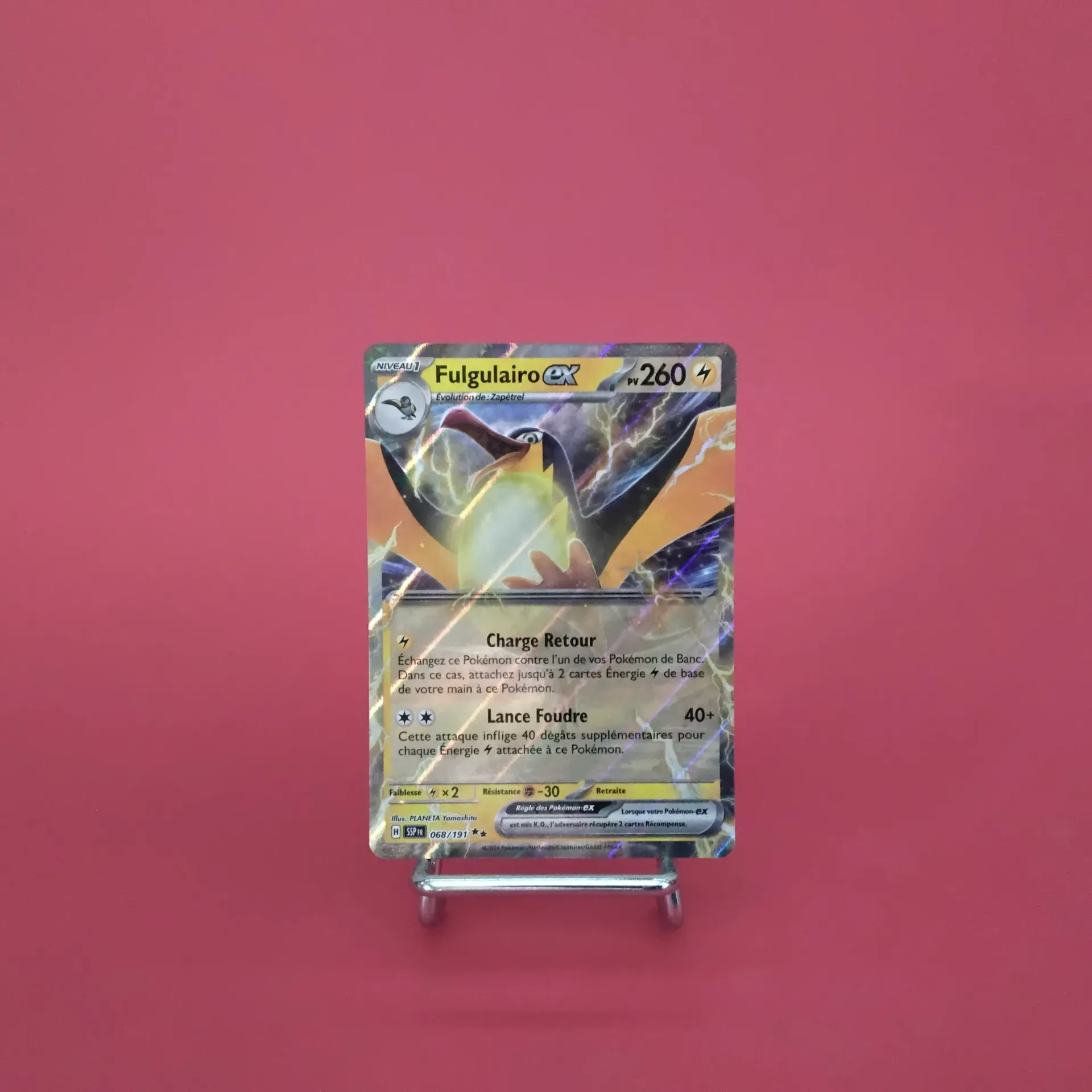 Carte Pokemon Fulgulairo EX 068/191 - EV08 - Etincelles Déferlantes - État Near Mint (FR)