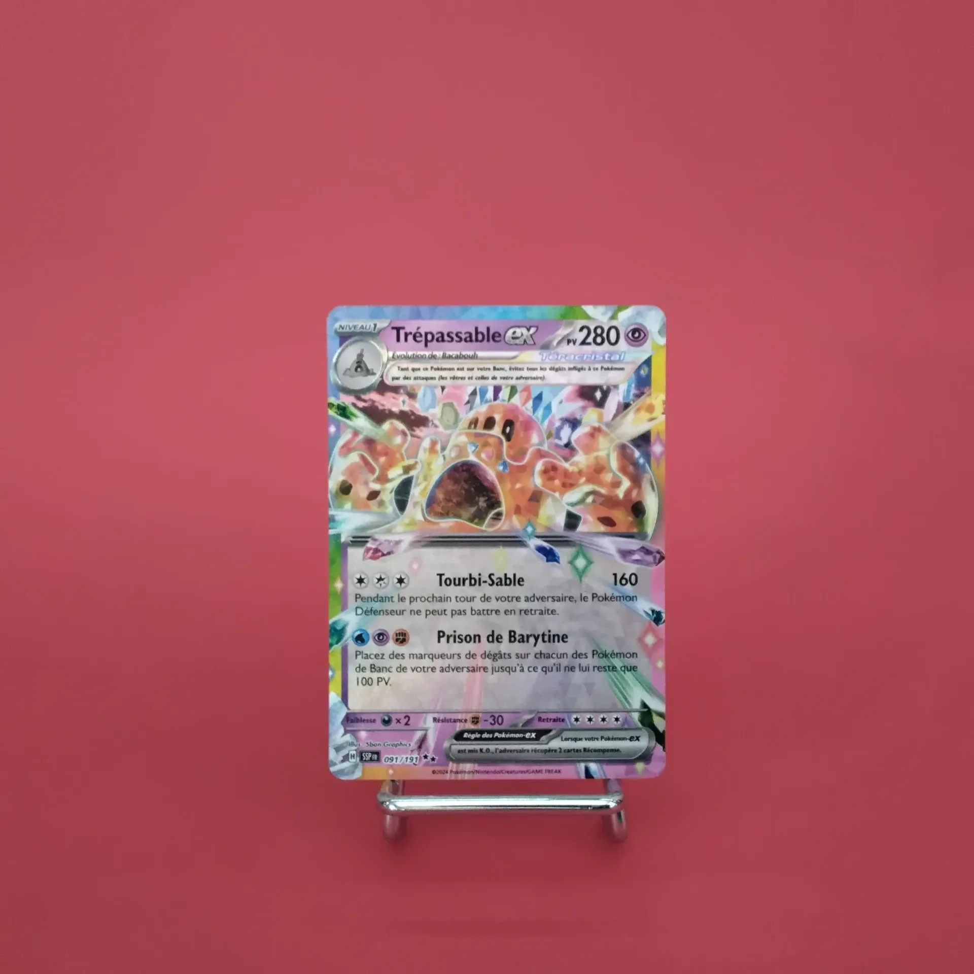 Carte Pokemon Trépassable EX 091/191 - EV08 - Etincelles Déferlantes - État Near Mint (FR)