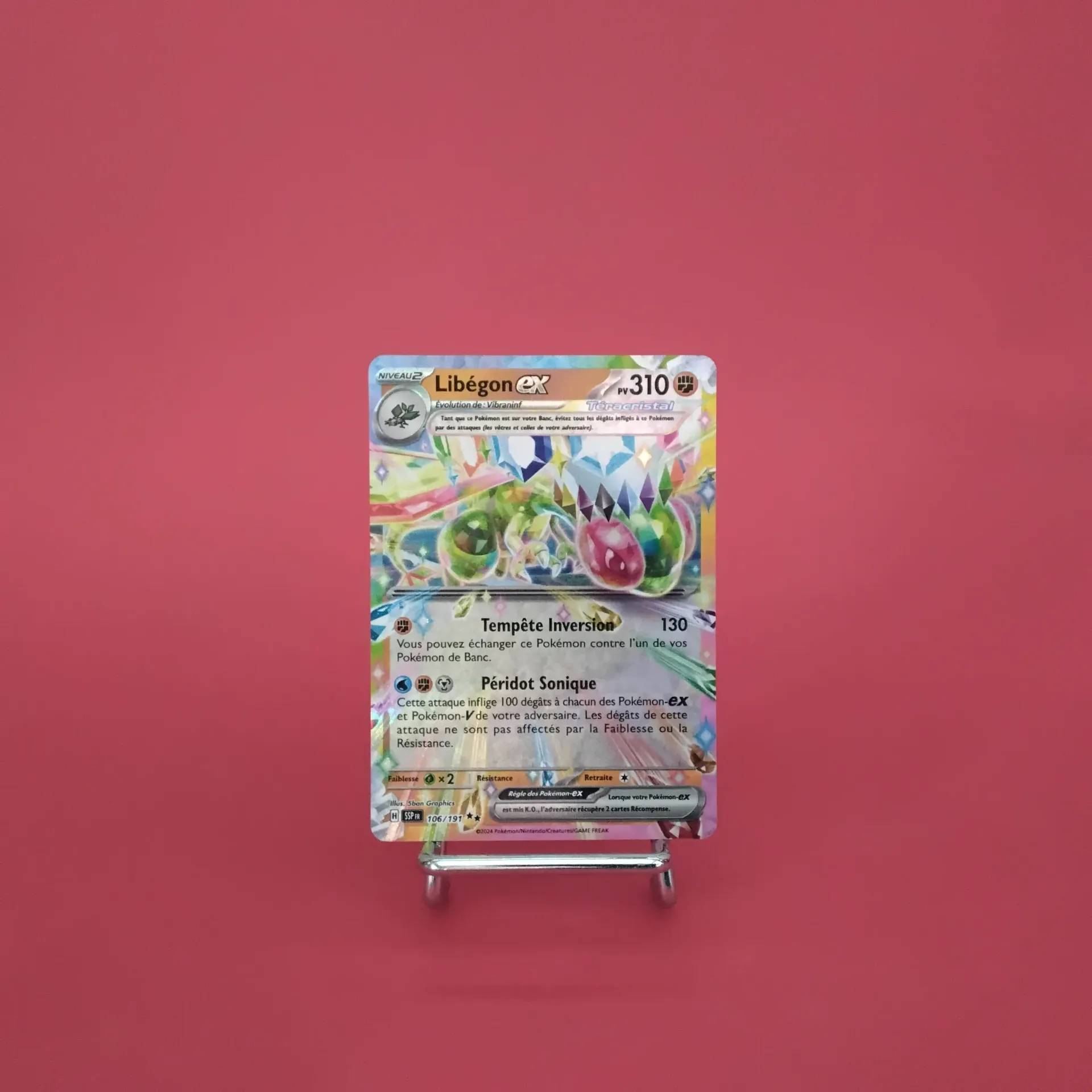 Carte Pokemon Libégon EX 106/191 - EV08 - Etincelles Déferlantes - État Near Mint (FR)