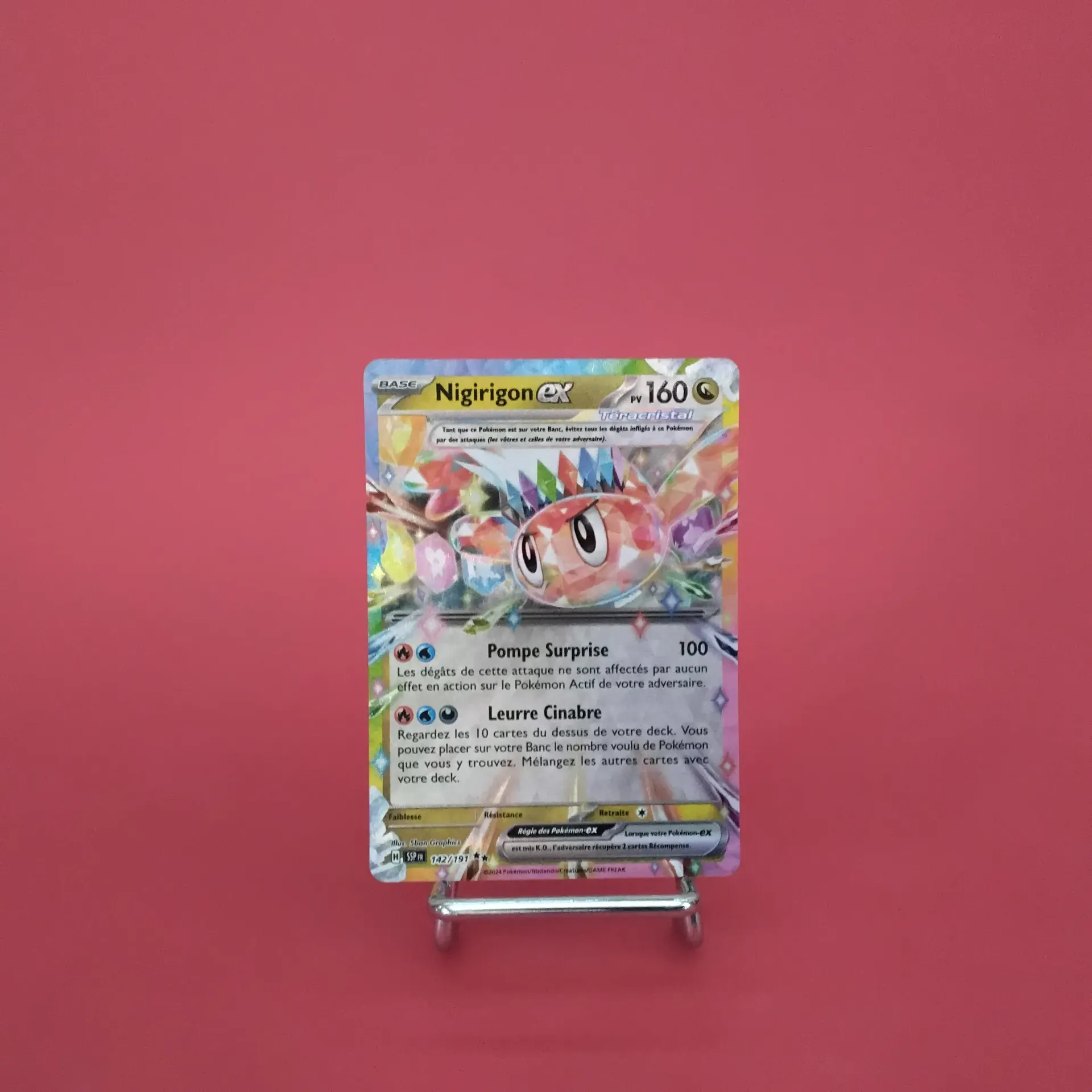 Carte Pokemon Nigirigon EX 142/191 - EV08 - Etincelles Déferlantes - État Near Mint (FR)