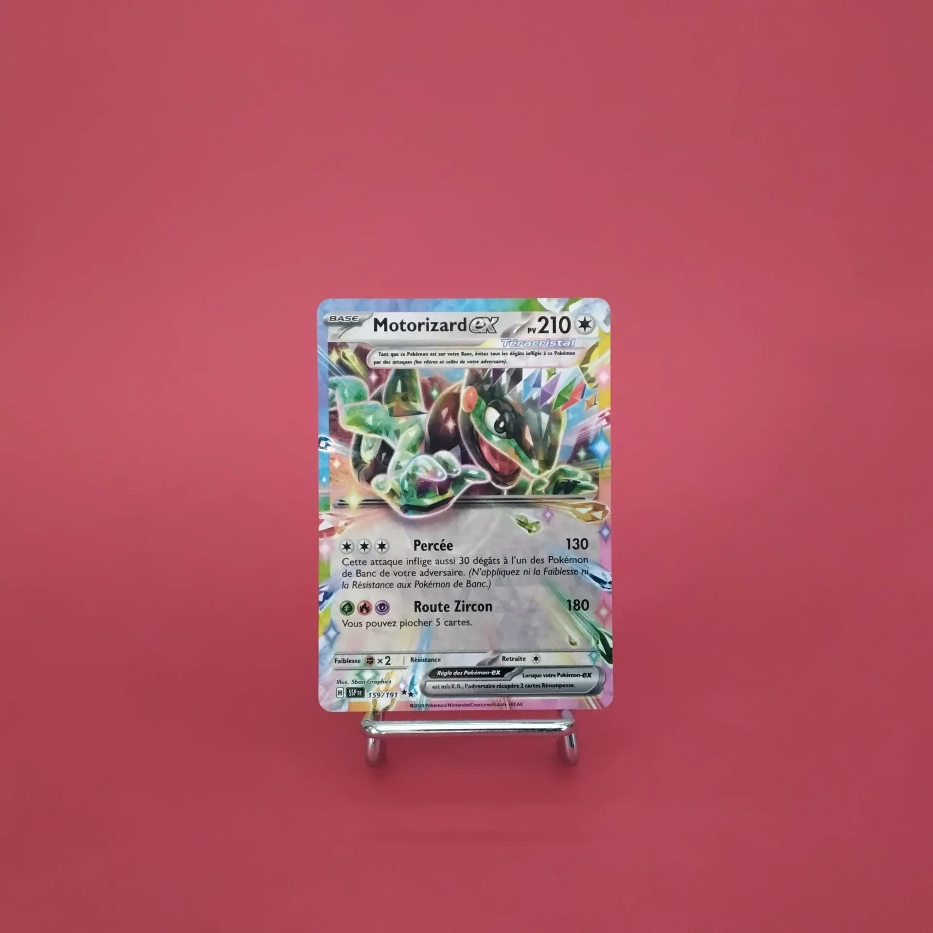 Carte Pokemon Motorizard EX 159/191 - EV08 - Etincelles Déferlantes - État Near Mint (FR)