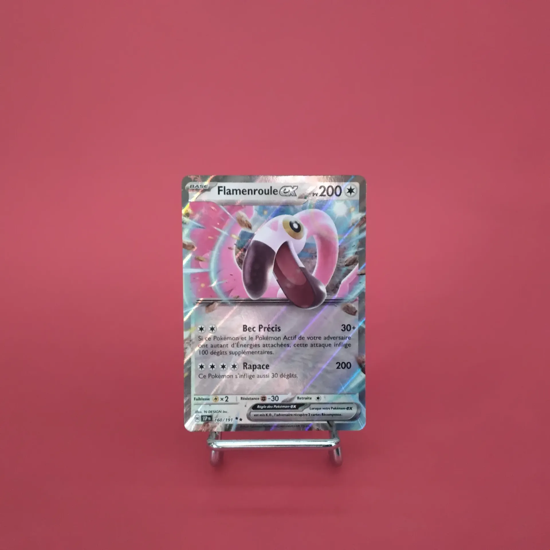 Carte Pokemon Flamenroule EX 160/191 - EV08 - Etincelles Déferlantes - État Near Mint (FR)