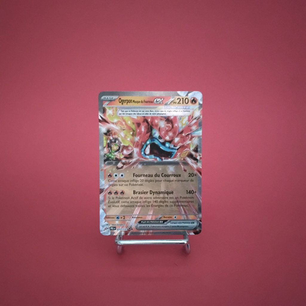Carte Pokemon Ogerpon Masque du Fourneau EX 017/131 - EV08.5 - Evolutions Prismatiques - État Near Mint (FR)