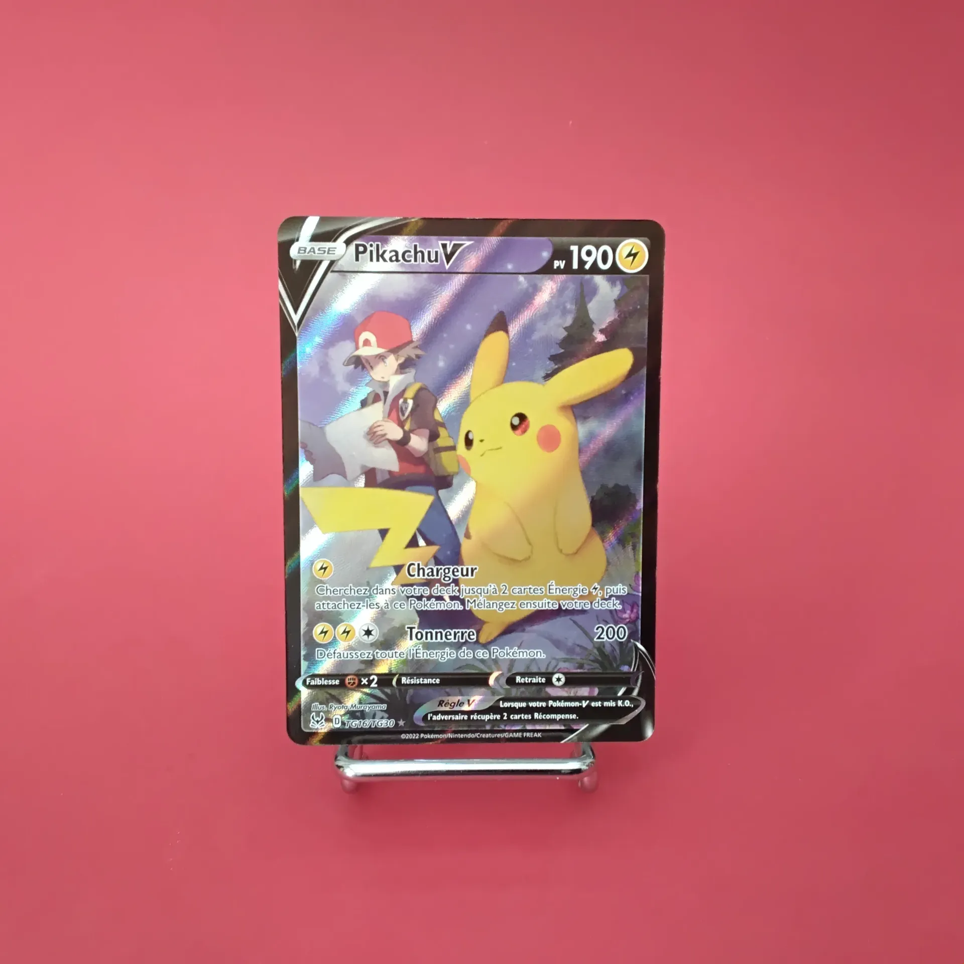 Carte Pokemon, Pikachu V  Tg16/Tg30 EB11- Origines Perdues Alternative Art (Secret) - État Near Mint (FR)