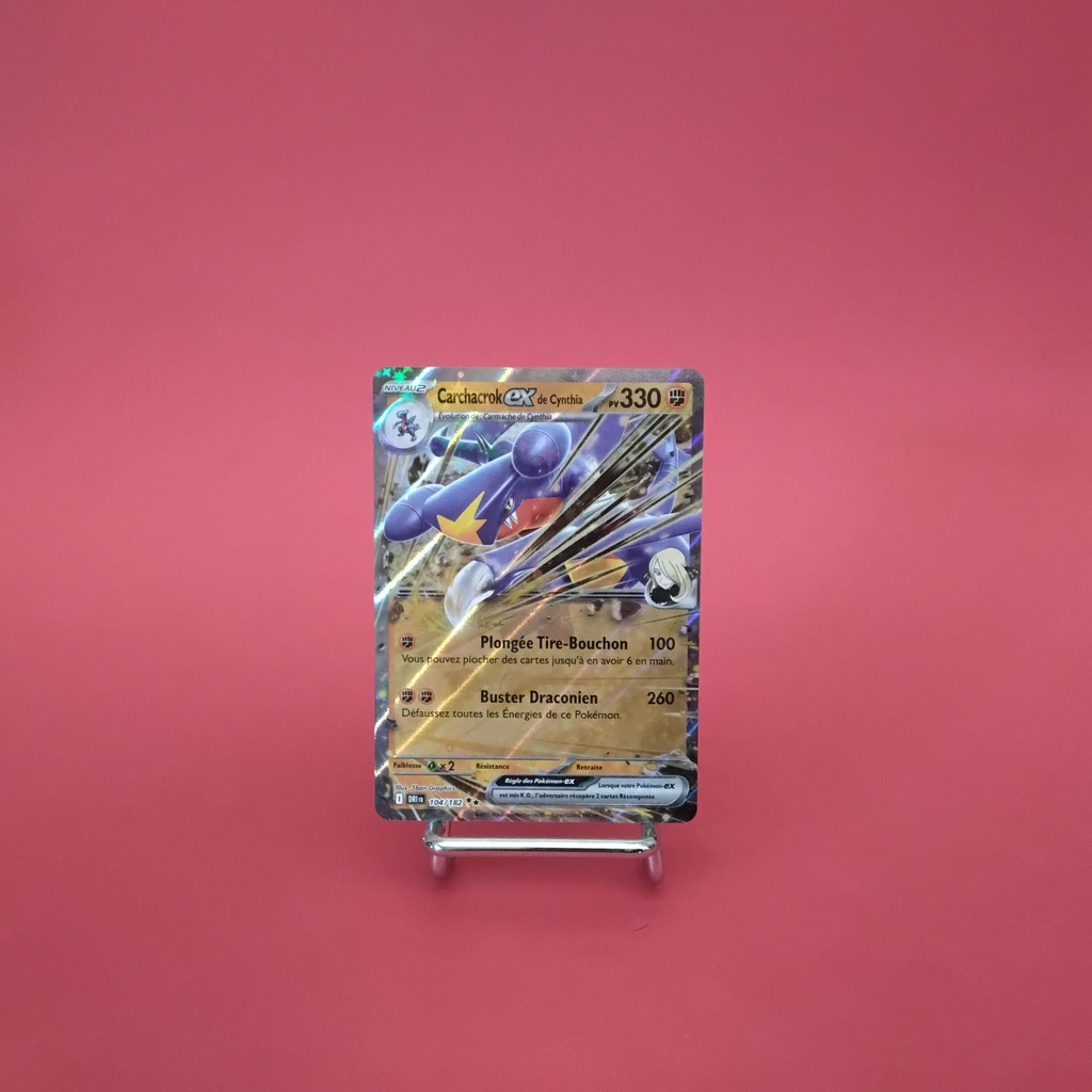 Carte Pokemon Carchacrok EX de Cynthia 104/182 - EV10 - Rivalités Destinées - État Near Mint (FR)
