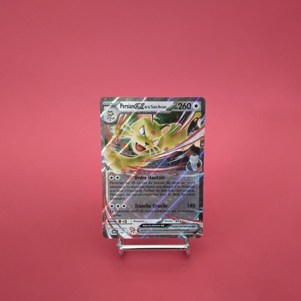 Carte Pokemon Persian EX de la Team Rocket  150/182 - EV10 - Rivalités Destinées - État Near Mint (FR)