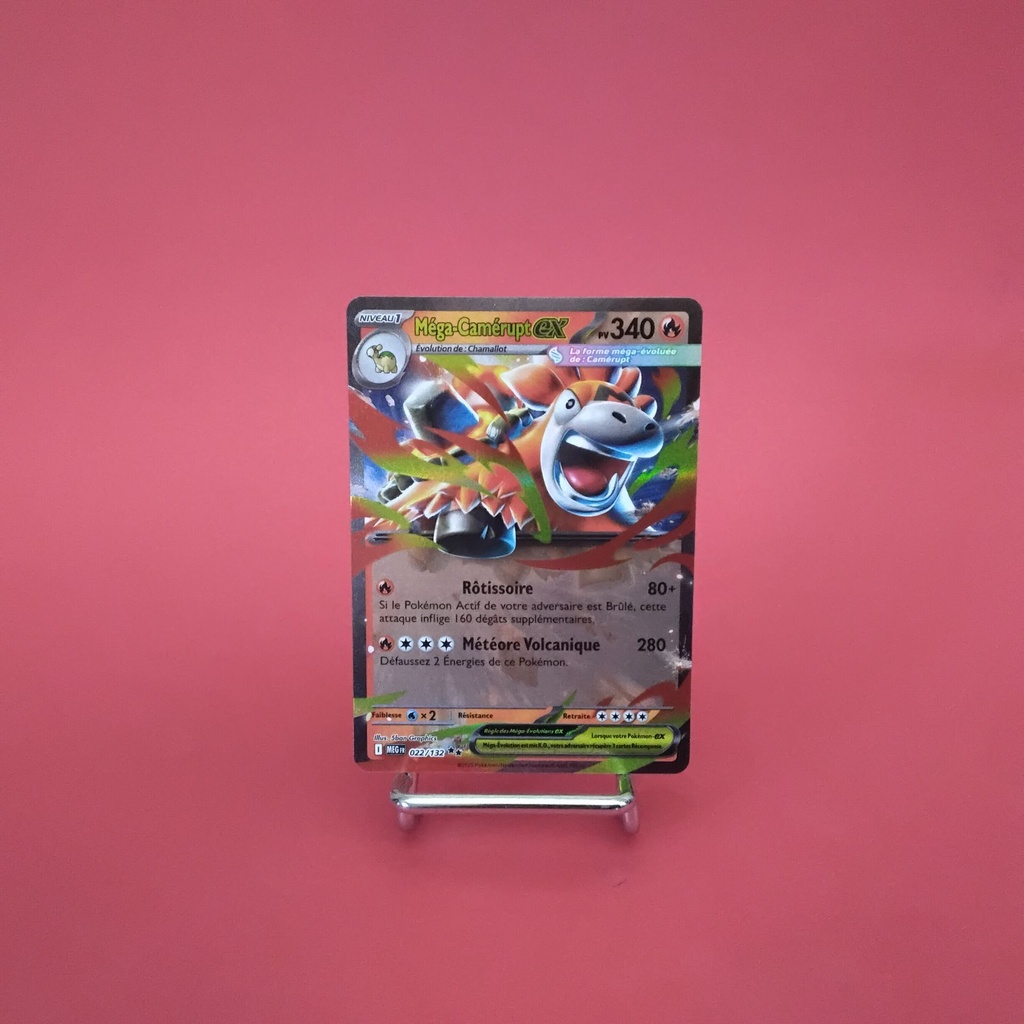 Carte Pokemon Méga-Camérupt EX 022/132 - ME 01- Méga-Evolution - État Near Mint (FR)