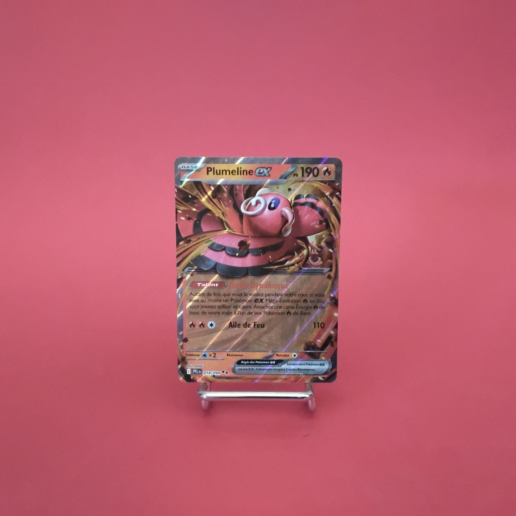 Carte Pokemon Plumeline  EX 018/094 - ME 02- Flammes Fantasmagoriques - État Near Mint- (FR)
