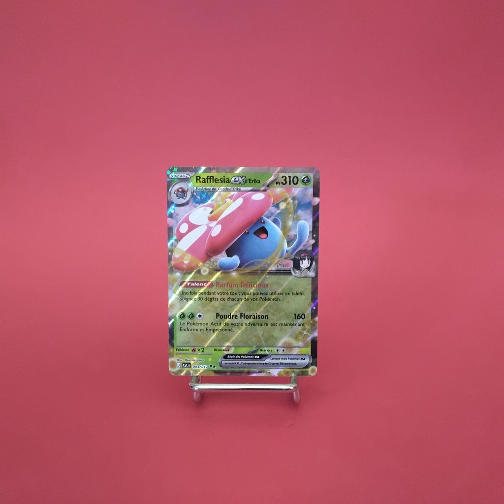 Carte Pokemon Rafflesia EX d'Erika 003/217 - ME 02.5- Héros Transcendants - État Near Mint- (FR)