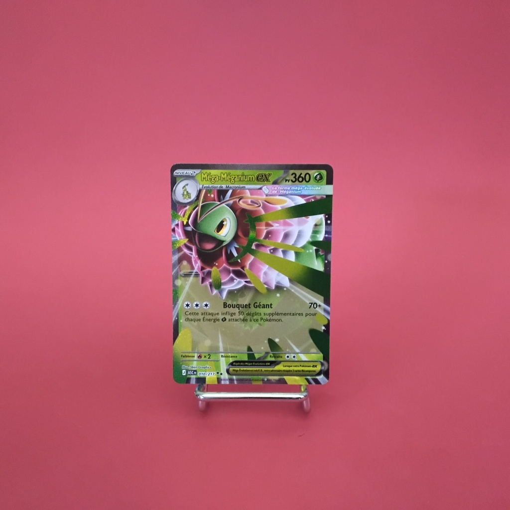 Carte Pokemon Méga-Méganium EX  010/217 - ME 02.5- Héros Transcendants - État Near Mint- (FR)