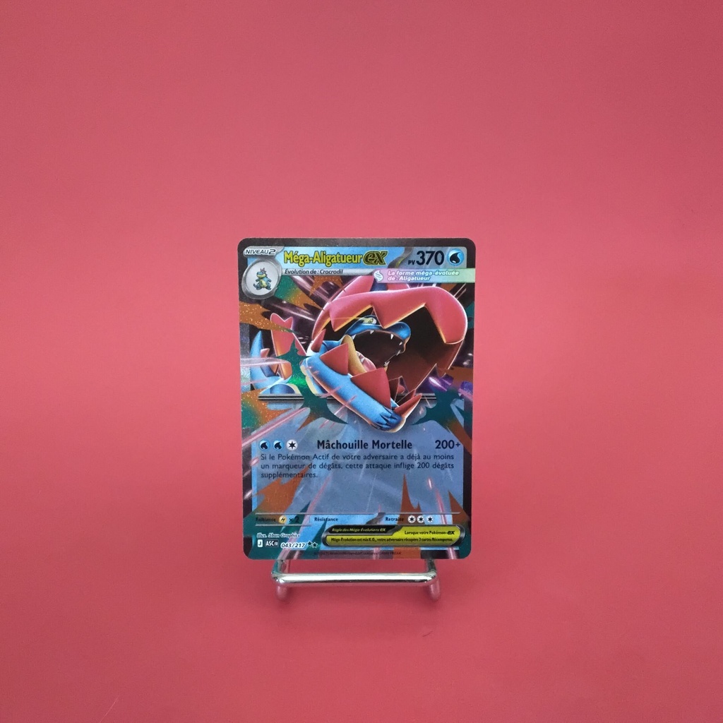 Carte Pokemon Méga-Aligatueur EX 043/217 - ME 02.5- Héros Transcendants - État Near Mint- (FR)