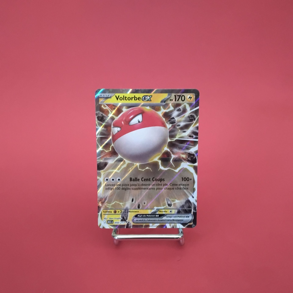 Carte Pokemon Voltorbe EX 058/217 - ME 02.5- Héros Transcendants - État Near Mint- (FR)
