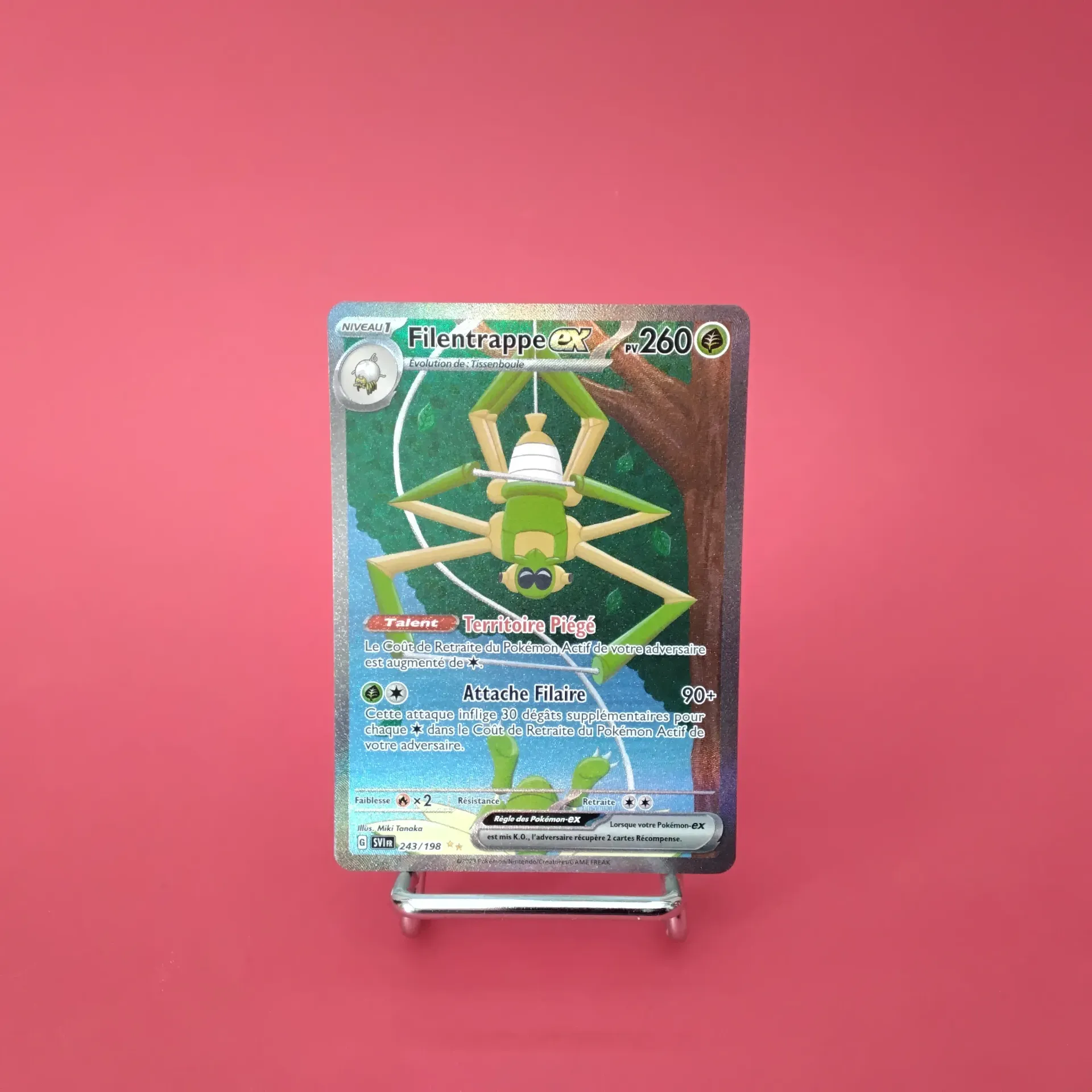 Carte Pokemon Filentrappe EX 243/198 EV01 Ecarlate et Violet - Alternative Art (Secret) - État Near Mint (FR)