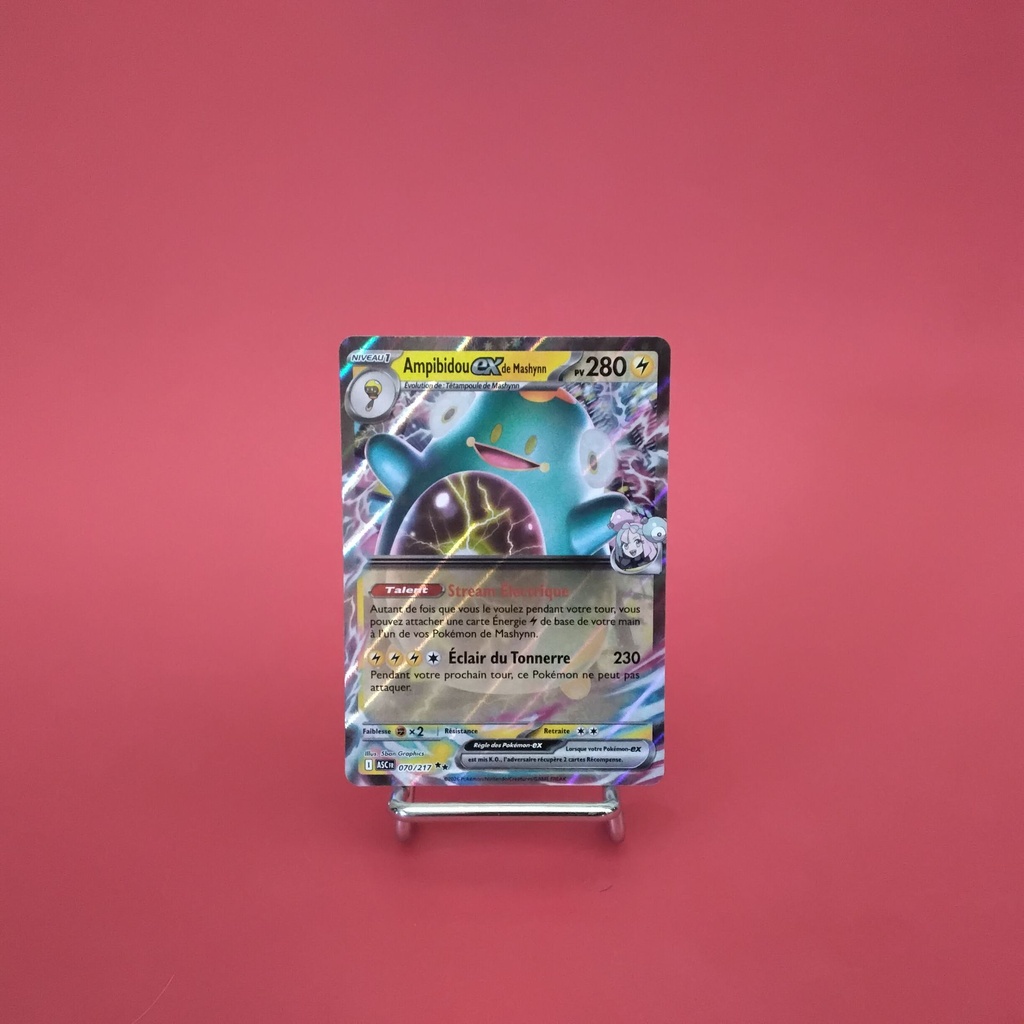 Carte Pokemon Ampibidou EX de Mashynn 070/217 - ME 02.5- Héros Transcendants - État Near Mint- (FR)