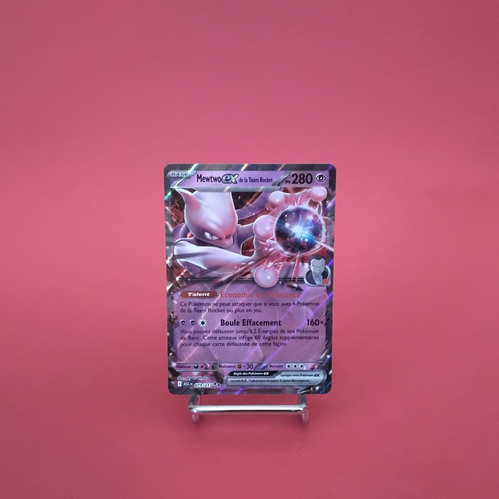 Carte Pokemon Mewtwo EX de la Team Rocket 079/217 - ME 02.5- Héros Transcendants - État Near Mint- (FR)