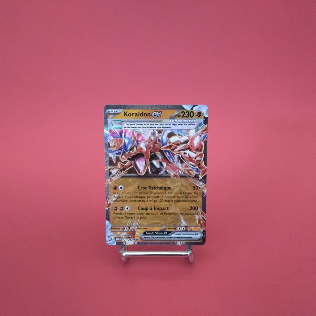 Carte Pokemon  Koraidon EX 121/217 - ME 02.5- Héros Transcendants - État Near Mint- (FR)