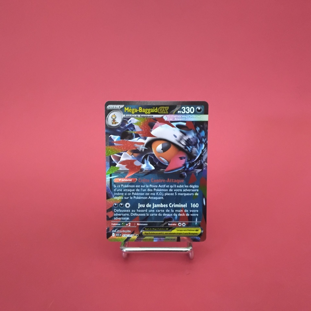 Carte Pokemon  Méga-Baggaïd EX 135/217 - ME 02.5- Héros Transcendants - État Near Mint- (FR)