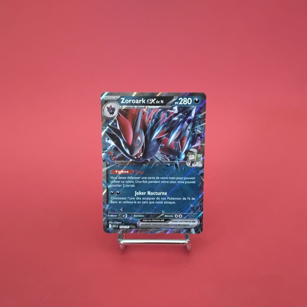 Carte Pokemon  Zoroark EX de N 137/217 - ME 02.5- Héros Transcendants - État Near Mint- (FR)