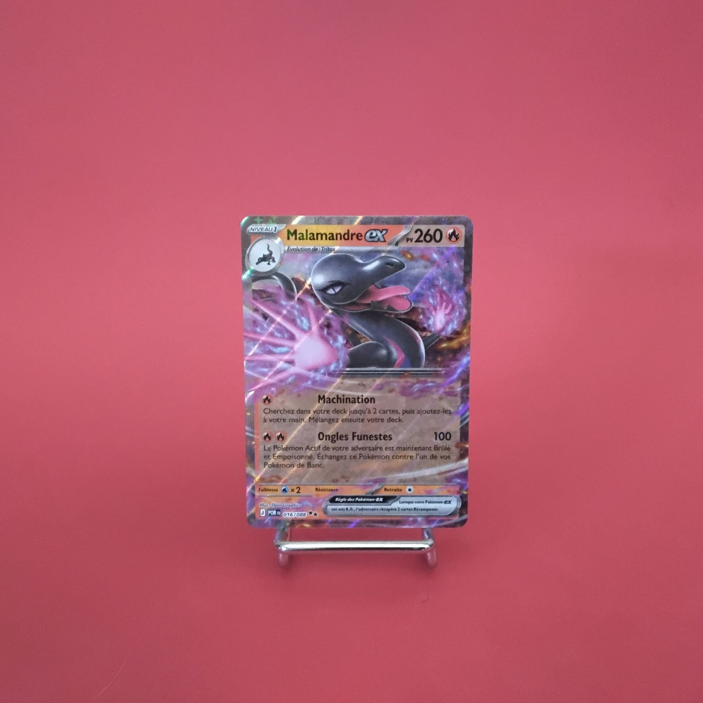 Carte Pokemon Malamandre EX 016/088 - ME 03- Équilibre Parfait - État Near Mint- (FR)