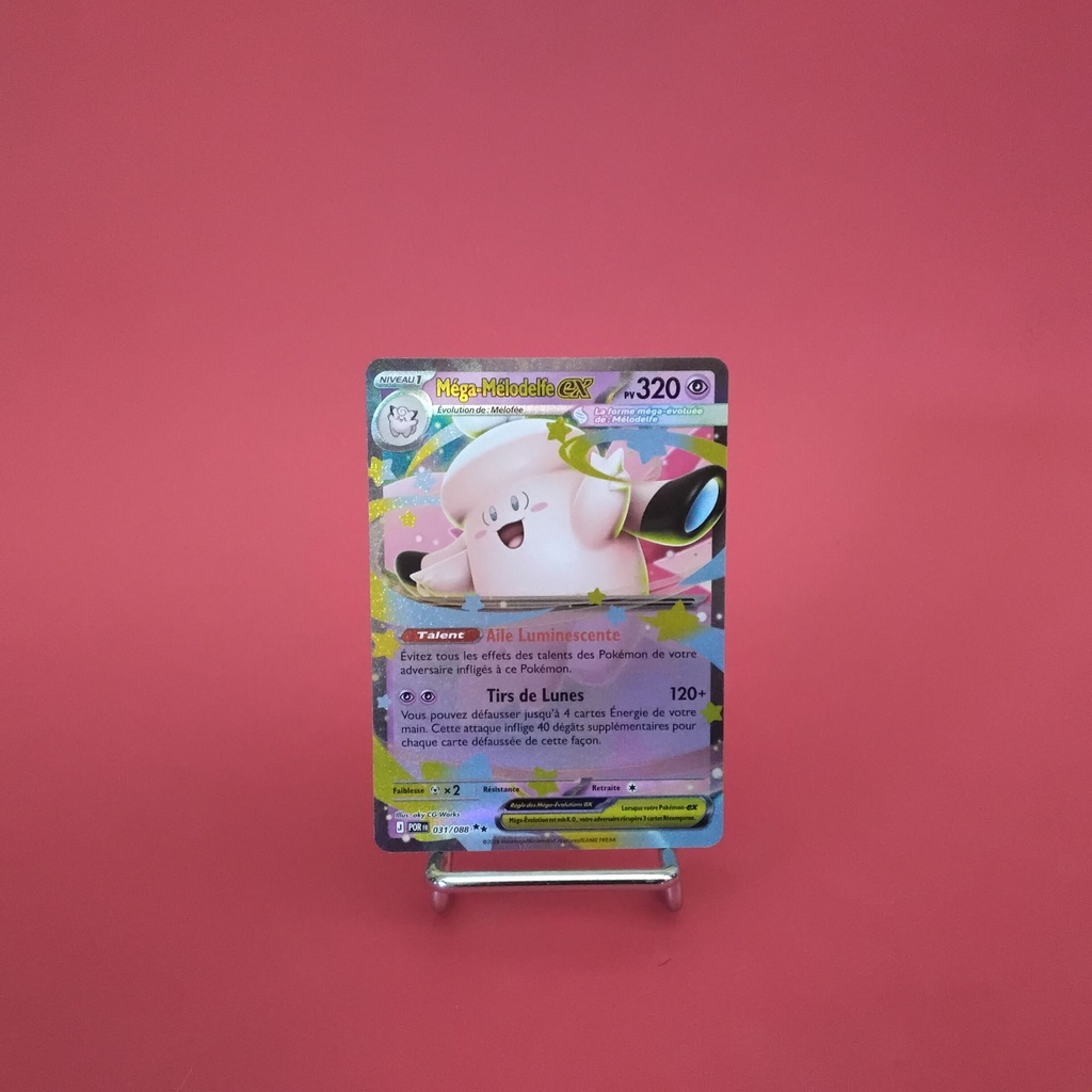 Carte Pokemon Méga-Mélodelfe EX 031/088 - ME 03- Équilibre Parfait - État Near Mint- (FR)