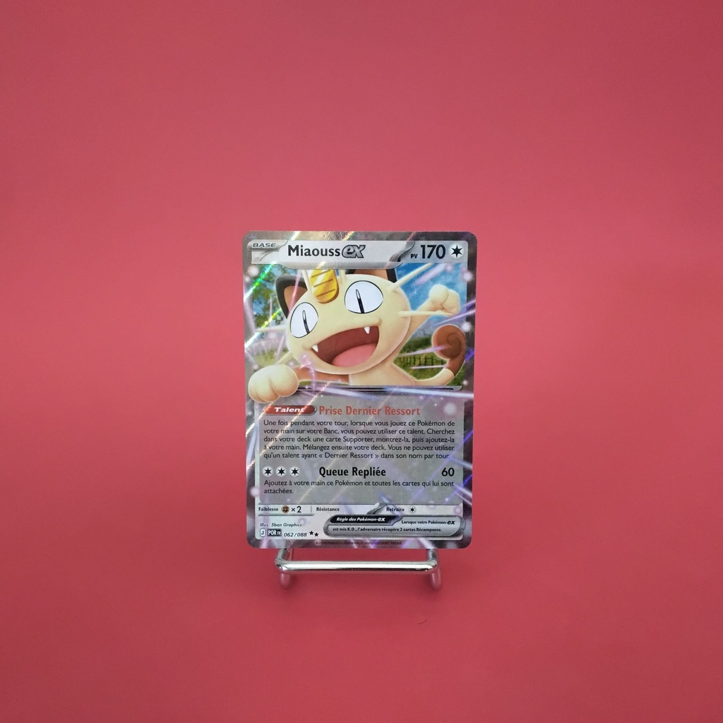 Carte Pokemon Miaouss EX 062/088 - ME 03- Équilibre Parfait - État Near Mint- (FR)