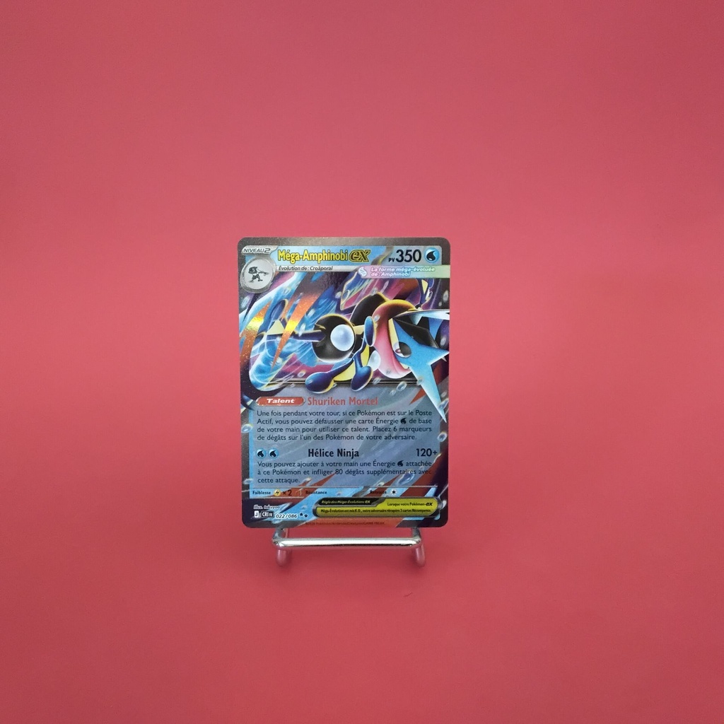 Carte Pokemon Méga-Amphinobi EX 022/086 - ME 04- Chaos Ascendant - État Near Mint- (FR)