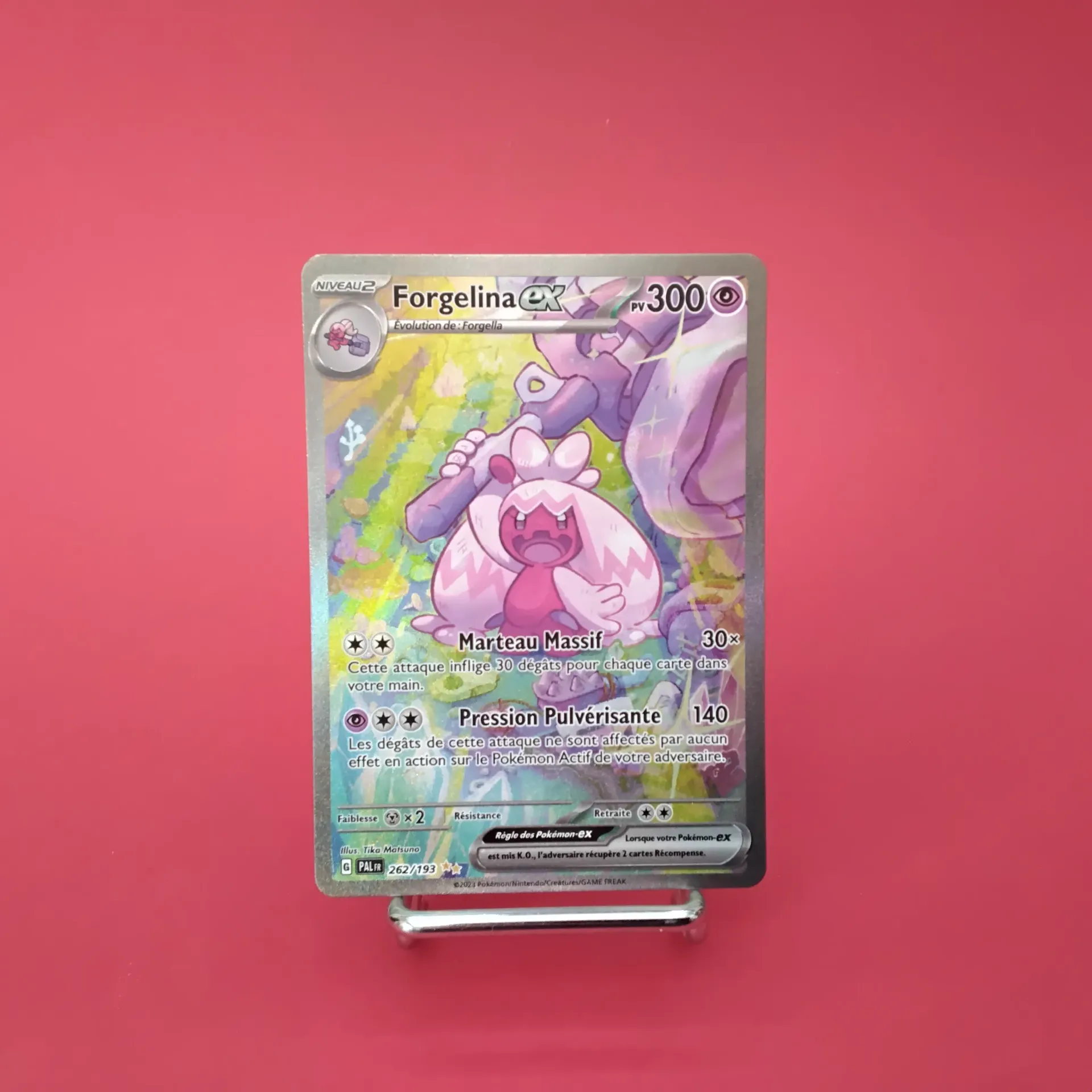 Carte Pokemon Forgelina EX 262/193 EV02  Evolution à Paldéa - Alternative Art (Secret) - État Near Mint (FR)