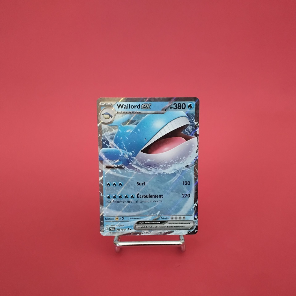 Carte Pokemon Wailord EX 016/084 - ME 05- Nuit Noire - État Near Mint- (FR)