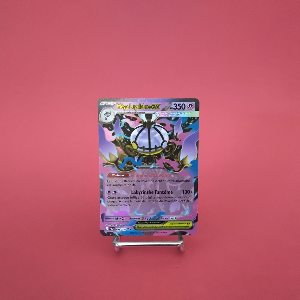 Carte Pokemon Méga-Lugulabre EX 038/084 - ME 05- Nuit Noire - État Near Mint- (FR)