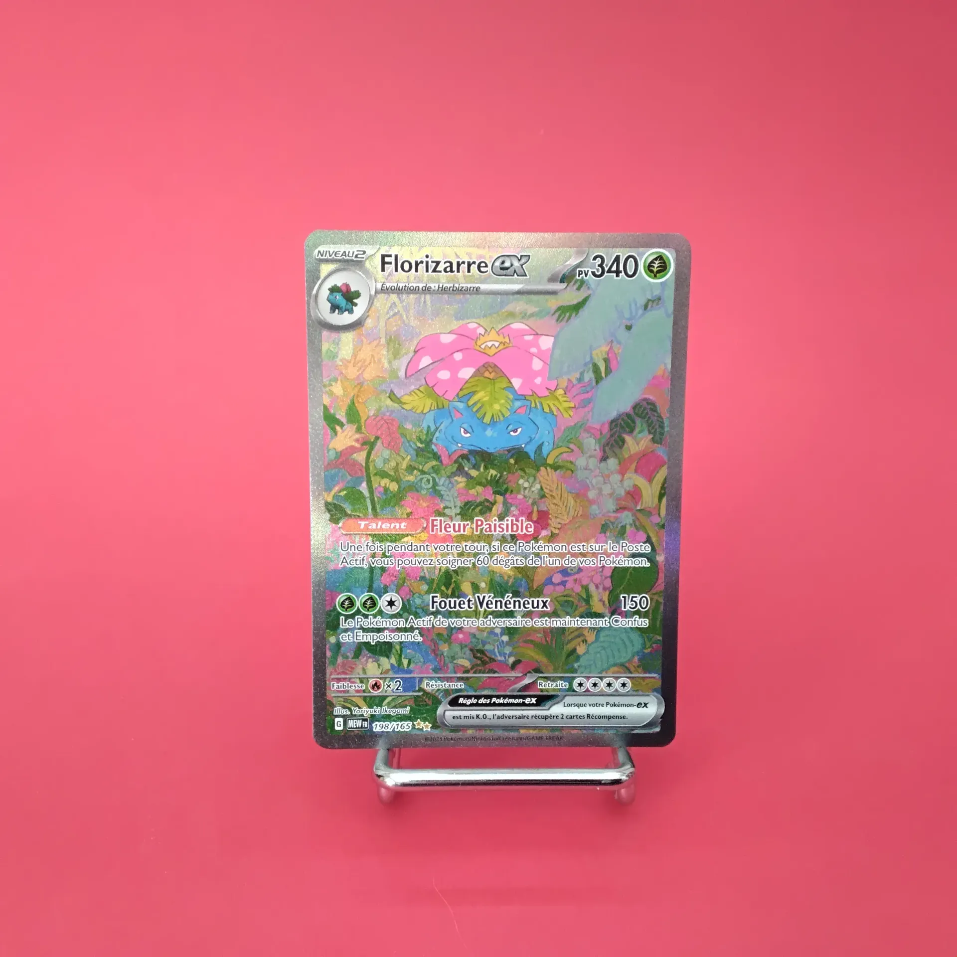 Carte Pokemon Florizarre EX 198/165 EV03.5  151 - Alternative Art (Secret) - Etat Near Mint (FR)