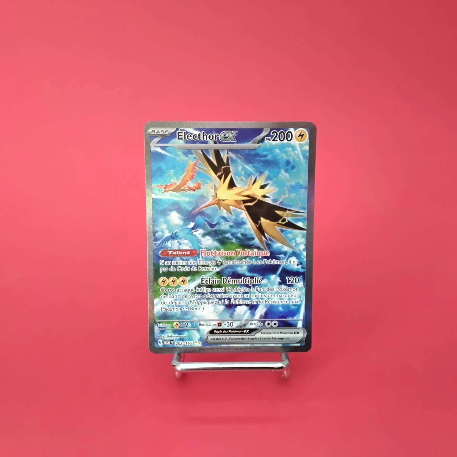 Carte Pokemon Electhor EX 202/165 EV03.5  151 - Alternative Art (Secret) - Etat Near Mint (FR)