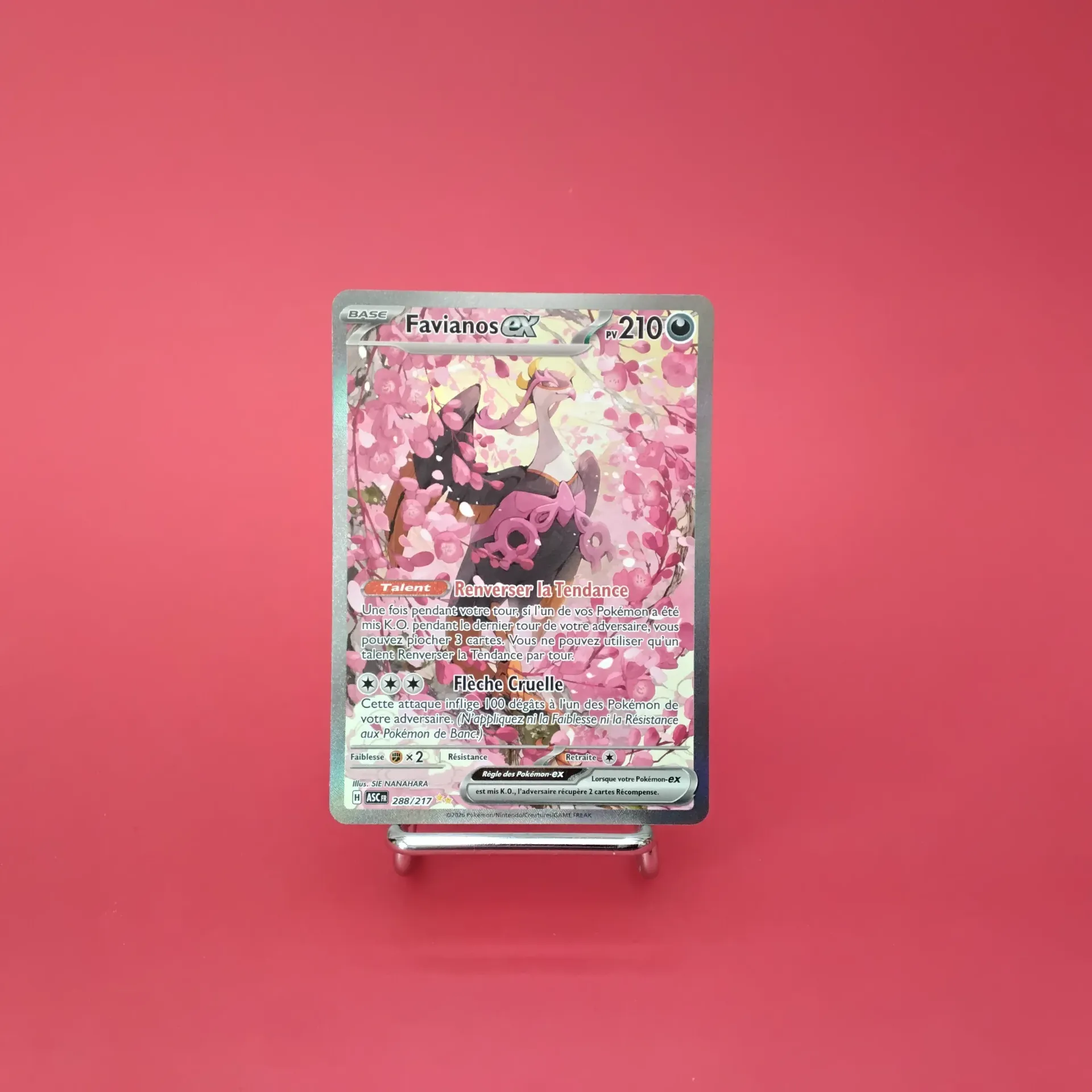 Carte Pokemon Favianos EX 288/217 -ME02.5 - Héros Transcendants - Alternative Art (Secret) - Etat Near Mint (FR)